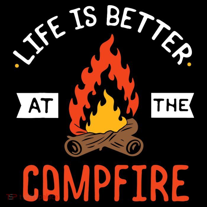 Life is better at the Campfire - Funny Camping & Camper Gift Premium T-Shirt