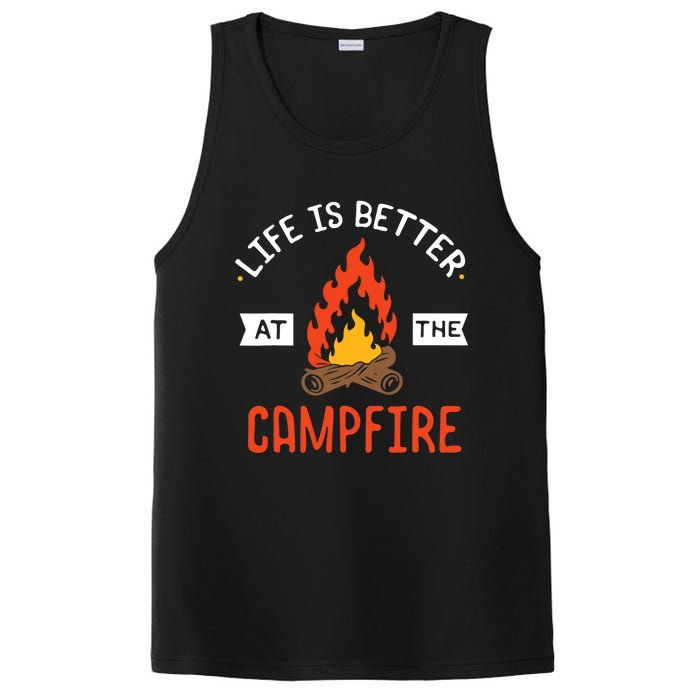 Life is better at the Campfire - Funny Camping & Camper Gift PosiCharge Competitor Tank