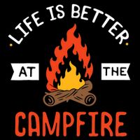 Life is better at the Campfire - Funny Camping & Camper Gift Wool Snapback Cap
