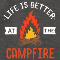 Life is better at the Campfire - Funny Camping & Camper Gift Vector Backpack