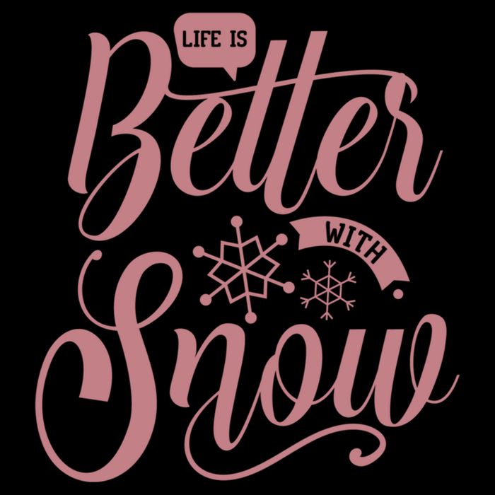 Life Is Better With Snow Cold Season Quote Cute Gift Sustainable Bucket Hat