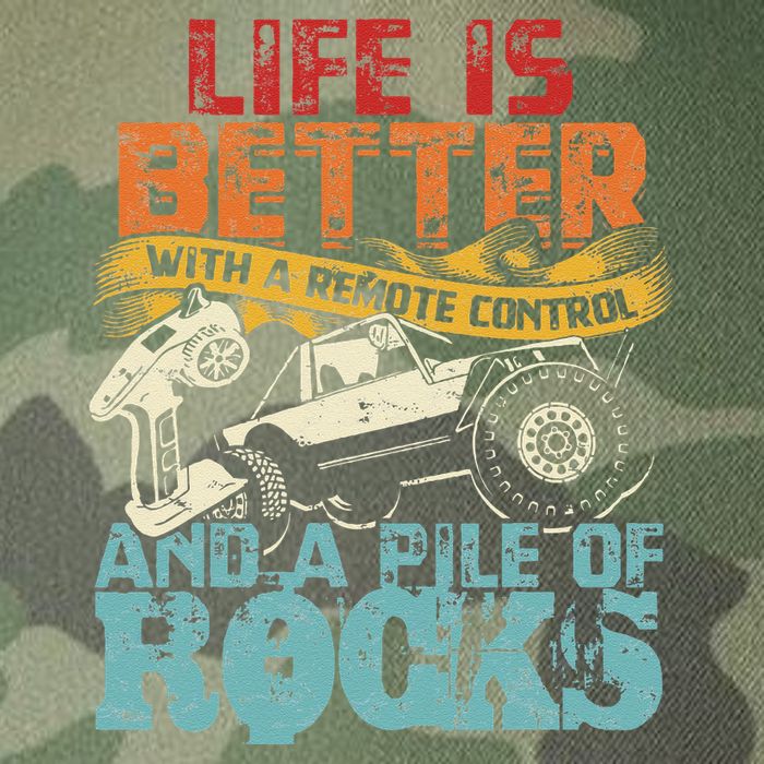 Life Is Better With A Remote Control And A Pile Of Rocks Legacy Tie Dye Trucker Hat
