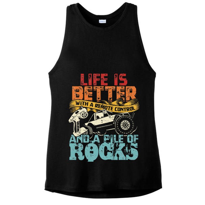 Life Is Better With A Remote Control And A Pile Of Rocks Ladies PosiCharge Tri-Blend Wicking Tank
