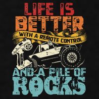 Life Is Better With A Remote Control And A Pile Of Rocks Ladies PosiCharge Tri-Blend Wicking Tank