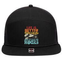 Life Is Better With A Remote Control And A Pile Of Rocks 7 Panel Mesh Trucker Snapback Hat