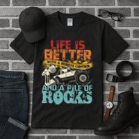 Life Is Better With A Remote Control And A Pile Of Rocks Tall T-Shirt