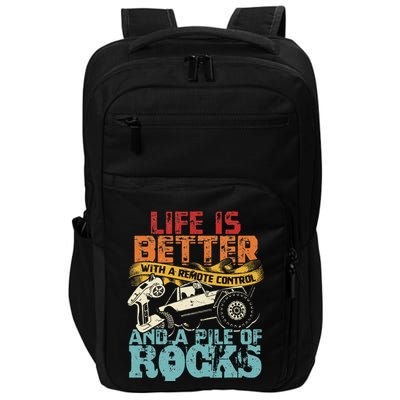 Life Is Better With A Remote Control And A Pile Of Rocks Impact Tech Backpack