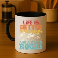 Life Is Better With A Remote Control And A Pile Of Rocks Mug