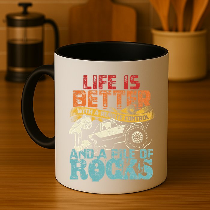 Life Is Better With A Remote Control And A Pile Of Rocks Mug