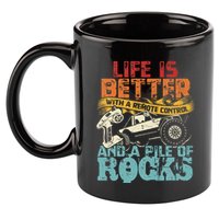 Life Is Better With A Remote Control And A Pile Of Rocks 11oz C Handle Ceramic Mug