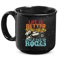 Life Is Better With A Remote Control And A Pile Of Rocks 15oz Campfire Ceramic Mug