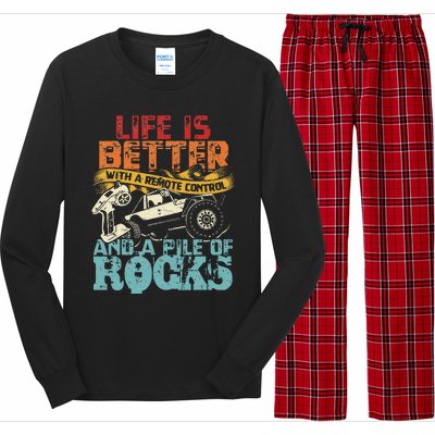 Life Is Better With A Remote Control And A Pile Of Rocks Long Sleeve Pajama Set