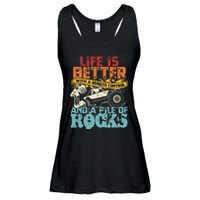 Life Is Better With A Remote Control And A Pile Of Rocks Ladies Essential Flowy Tank