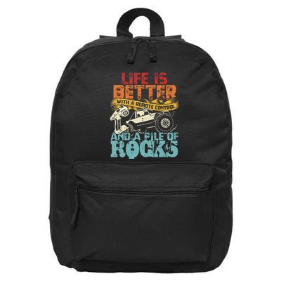Life Is Better With A Remote Control And A Pile Of Rocks 16 in Basic Backpack