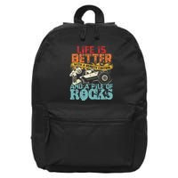 Life Is Better With A Remote Control And A Pile Of Rocks 16 in Basic Backpack