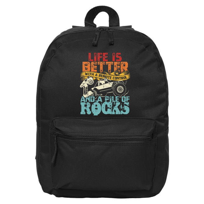 Life Is Better With A Remote Control And A Pile Of Rocks 16 in Basic Backpack