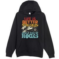 Life Is Better With A Remote Control And A Pile Of Rocks Premium Pullover Hoodie