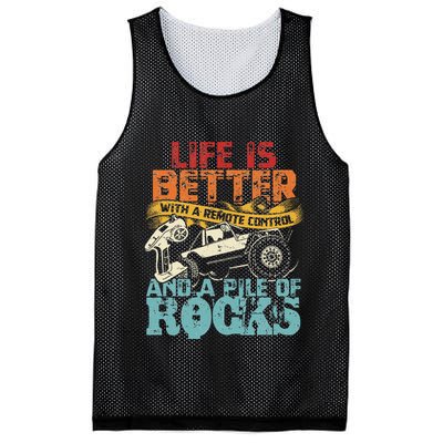 Life Is Better With A Remote Control And A Pile Of Rocks Mesh Reversible Basketball Jersey Tank