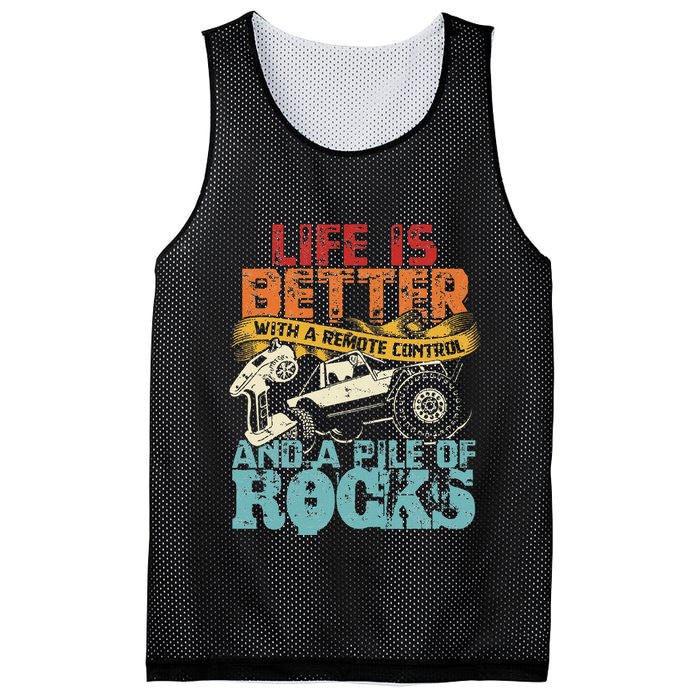 Life Is Better With A Remote Control And A Pile Of Rocks Mesh Reversible Basketball Jersey Tank