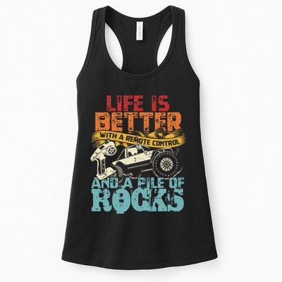 Life Is Better With A Remote Control And A Pile Of Rocks Womens Tank Top