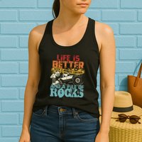 Life Is Better With A Remote Control And A Pile Of Rocks Womens Tank Top