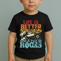 Life Is Better With A Remote Control And A Pile Of Rocks Toddler T-Shirt