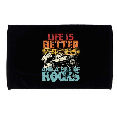 Life Is Better With A Remote Control And A Pile Of Rocks Microfiber Hand Towel