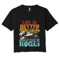 Life Is Better With A Remote Control And A Pile Of Rocks Crop Top