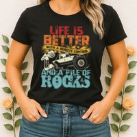 Life Is Better With A Remote Control And A Pile Of Rocks Womens T-Shirt