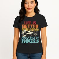 Life Is Better With A Remote Control And A Pile Of Rocks Womens T-Shirt