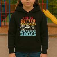 Life Is Better With A Remote Control And A Pile Of Rocks Kids Hoodie