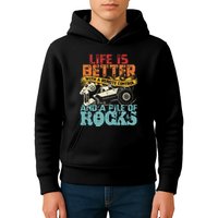 Life Is Better With A Remote Control And A Pile Of Rocks Kids Hoodie
