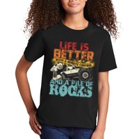 Life Is Better With A Remote Control And A Pile Of Rocks Kids T-Shirt