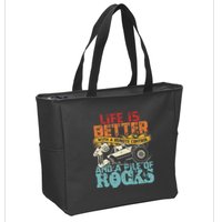 Life Is Better With A Remote Control And A Pile Of Rocks Zip Tote Bag