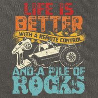 Life Is Better With A Remote Control And A Pile Of Rocks Cotton Canvas Backpack