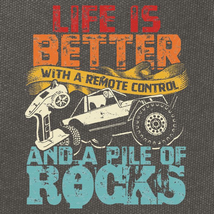 Life Is Better With A Remote Control And A Pile Of Rocks Cotton Canvas Backpack