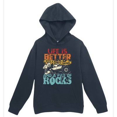 Life Is Better With A Remote Control And A Pile Of Rocks Urban Pullover Hoodie