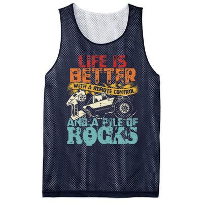 Life Is Better With A Remote Control And A Pile Of Rocks Mesh Reversible Basketball Jersey Tank