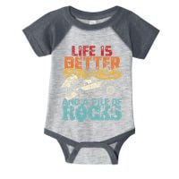Life Is Better With A Remote Control And A Pile Of Rocks Infant Baby Jersey Bodysuit