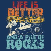 Life Is Better With A Remote Control And A Pile Of Rocks Infant Baby Jersey Bodysuit