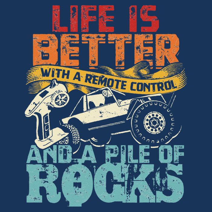 Life Is Better With A Remote Control And A Pile Of Rocks Infant Baby Jersey Bodysuit