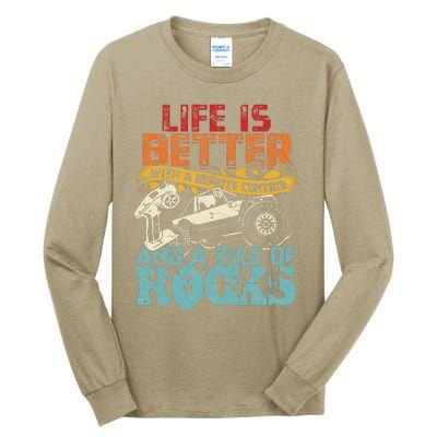 Life Is Better With A Remote Control And A Pile Of Rocks Tall Long Sleeve T-Shirt