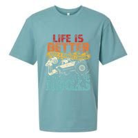 Life Is Better With A Remote Control And A Pile Of Rocks Sueded Cloud Jersey T-Shirt