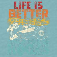 Life Is Better With A Remote Control And A Pile Of Rocks Sueded Cloud Jersey T-Shirt