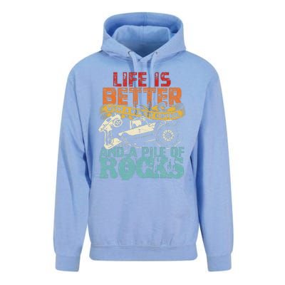 Life Is Better With A Remote Control And A Pile Of Rocks Unisex Surf Hoodie