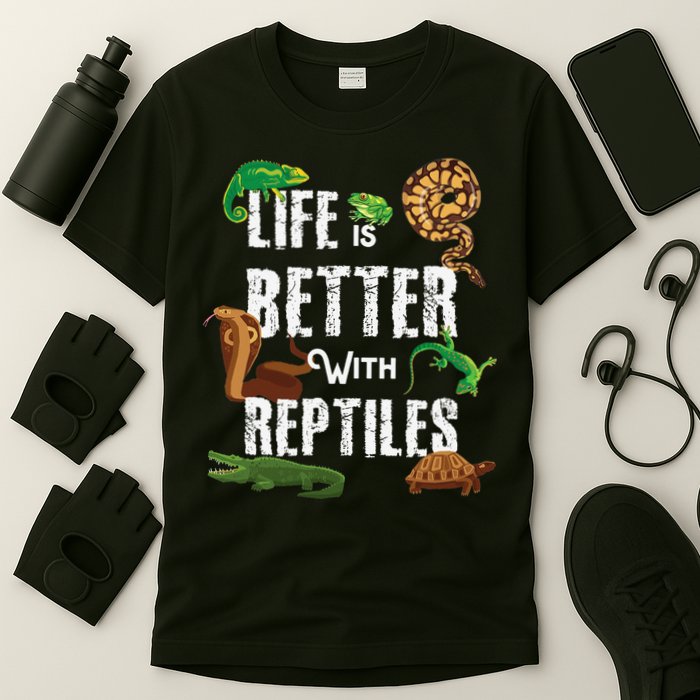 Life Is Better With Reptiles Lizard Reptile Pet Lover T-Shirt