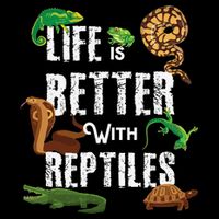 Life Is Better With Reptiles Lizard Reptile Pet Lover Mousepad