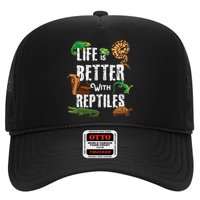 Life Is Better With Reptiles Lizard Reptile Pet Lover Trucker Hat