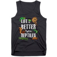 Life Is Better With Reptiles Lizard Reptile Pet Lover Tank Top