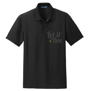 Let It Bee Funny Beehive Cute Beekeeping Gift Dry Zone Grid Polo